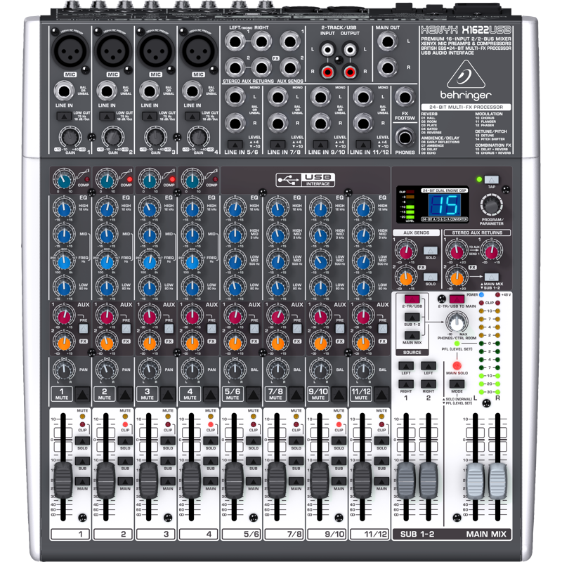 百灵达x1622usb调音台 