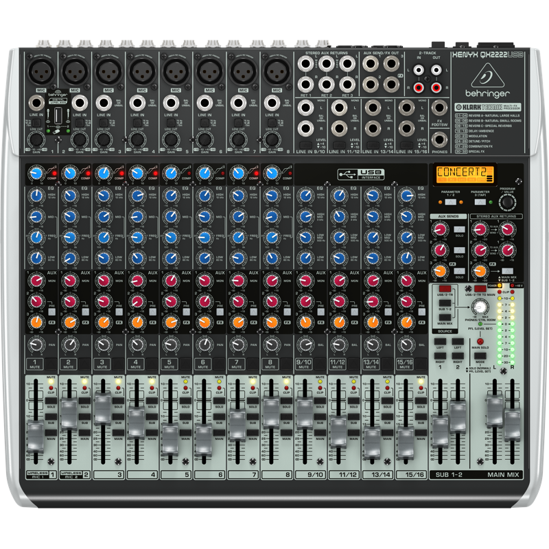 百灵达xenyx qx2222usb调音台 