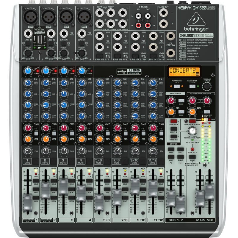 百灵达xenyx qx1622usb调音台