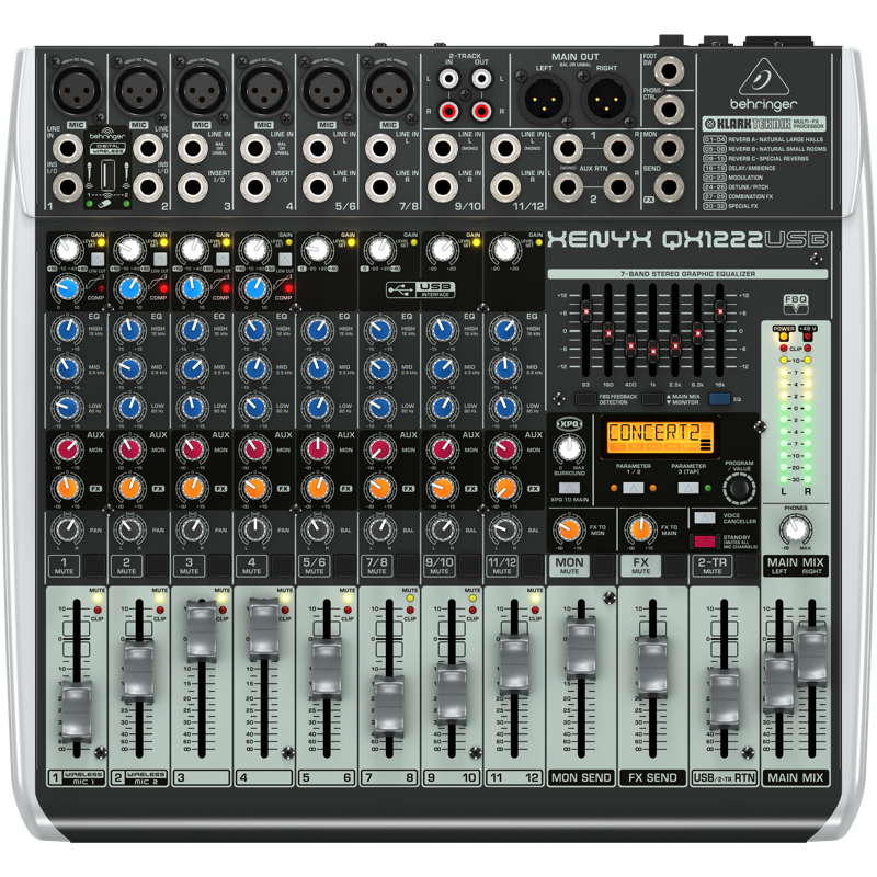 百灵达xenyx qx1222usb调音台