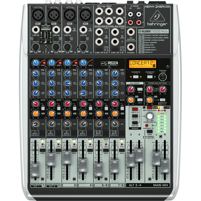 百灵达xenyx qx1204usb调音台