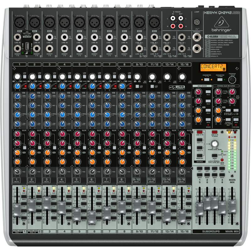 百灵达xenyx qx2442usb调音台