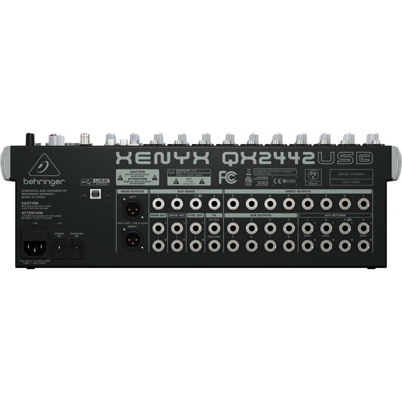 百灵达xenyx qx2442usb调音台