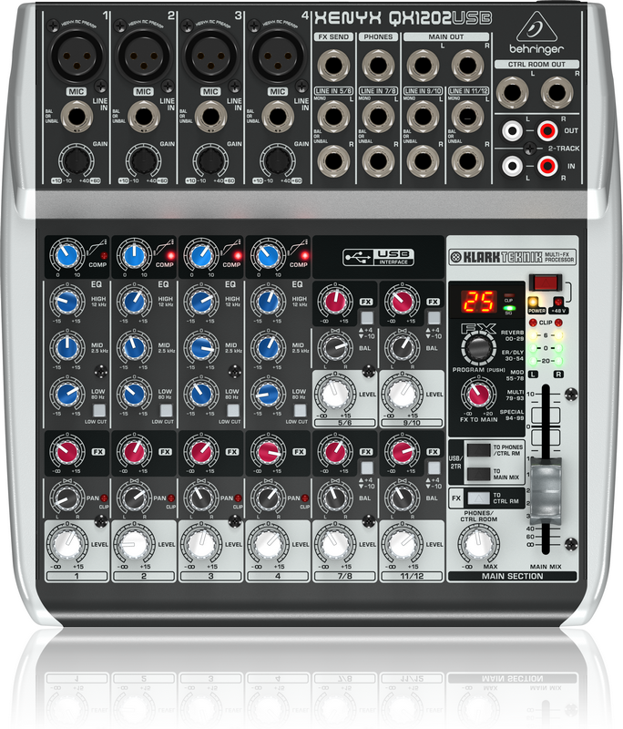 德国百灵达qx1202usb调音台